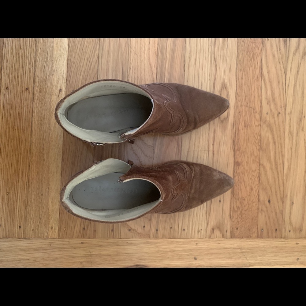 Freda Salvador Arroyo western tan leather bootie size 7.5